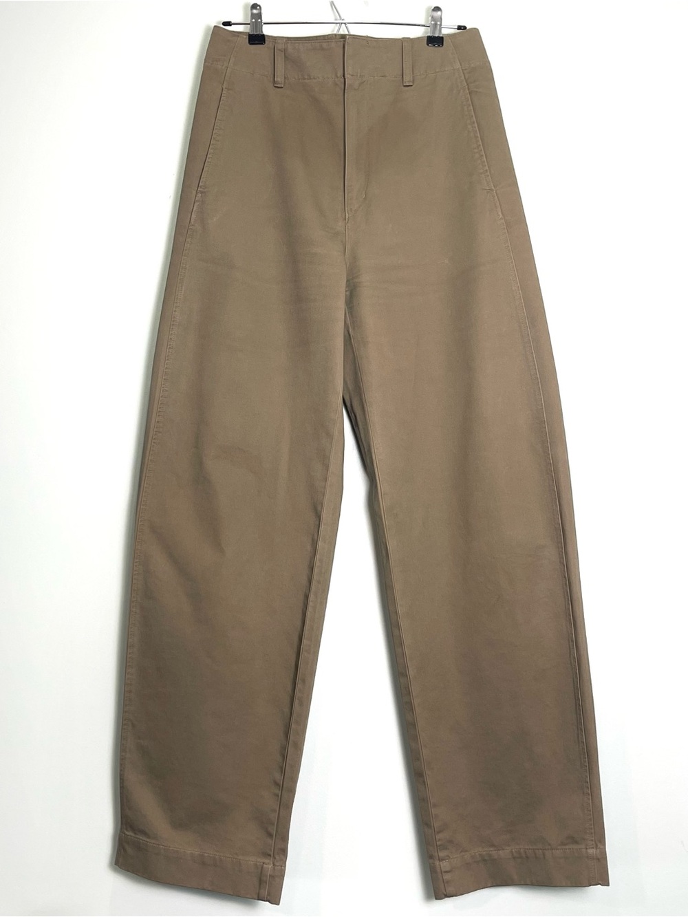 UNIQLO Women's Brown Wide-Leg Cotton Twill Pants ✔️Measurements for Size 30x33